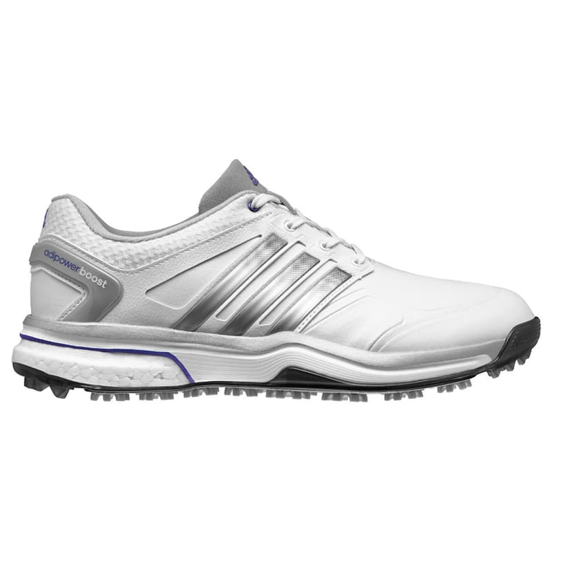 Womens Adidas AdiPower Boost Golf Shoes White / Silver / Purple Size 6 M
