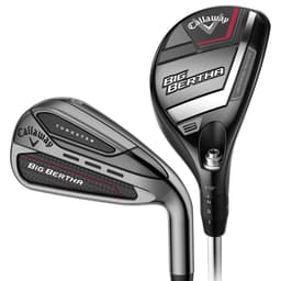 Left Hand Callaway Big Bertha 2023 4-PW+SW Hybrid Irons True Temper Elevate 85 MPH Steel Regular