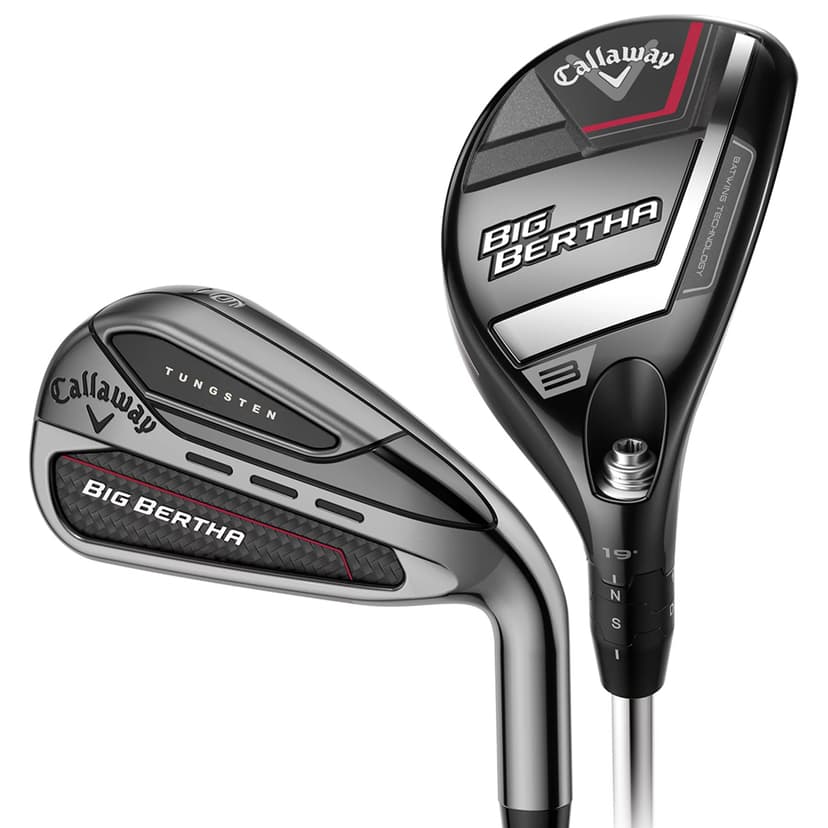 Left Hand Callaway Big Bertha 2023 4-PW+SW Hybrid Irons True Temper Elevate 85 MPH Steel Regular