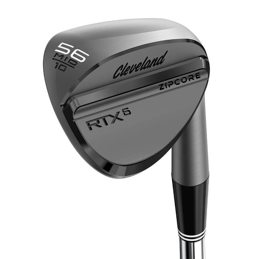 Cleveland RTX 6 Zipcore Black Satin 50° Gap Wedge 10° Mid Bounce DG Spinner Steel Wedge