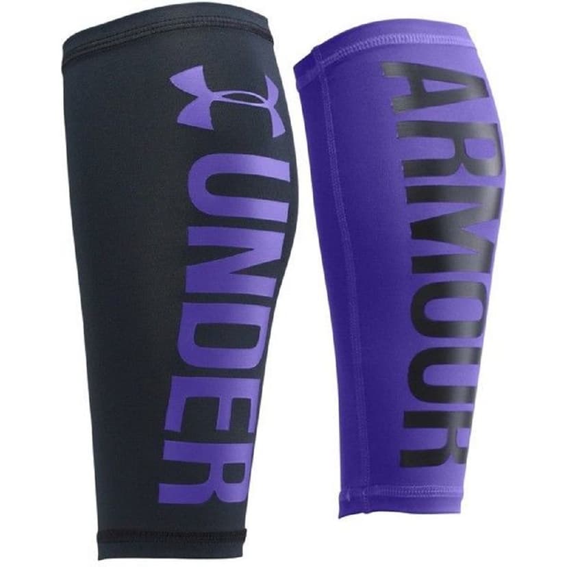 New Under Armour Graphic Compression Calf Sleeves Purple/Black Size XS/S