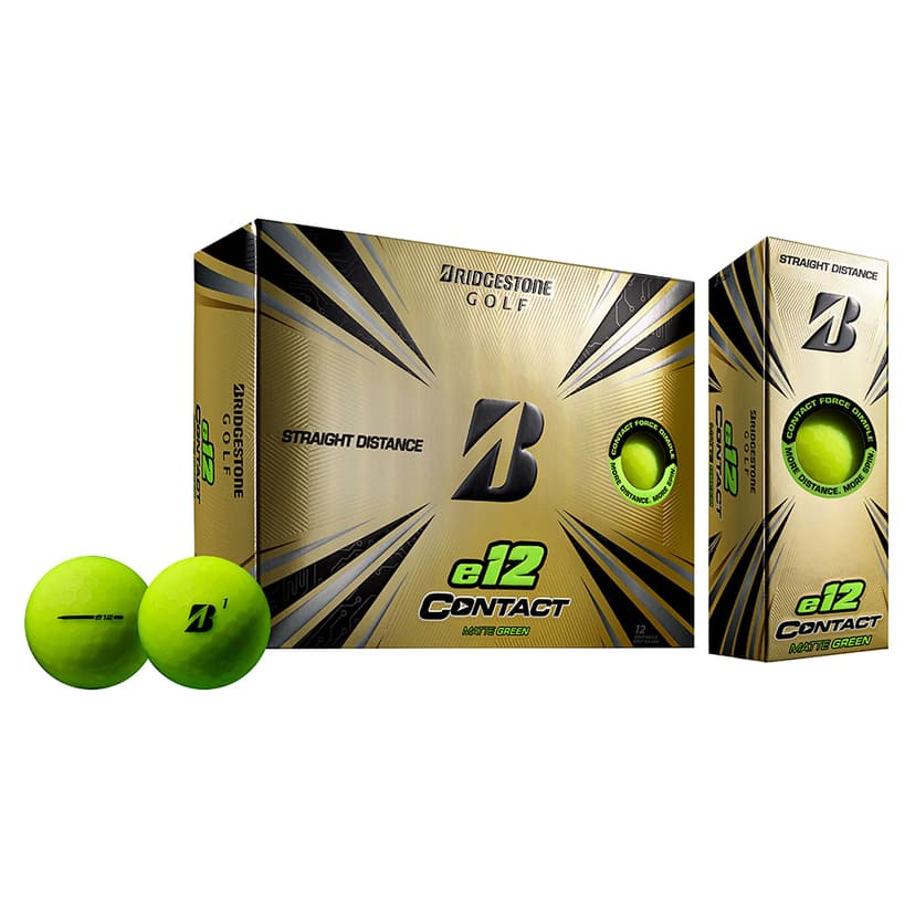 Bridgestone e12 Contact 2021 Golf Balls - 1 Dozen Matte Green
