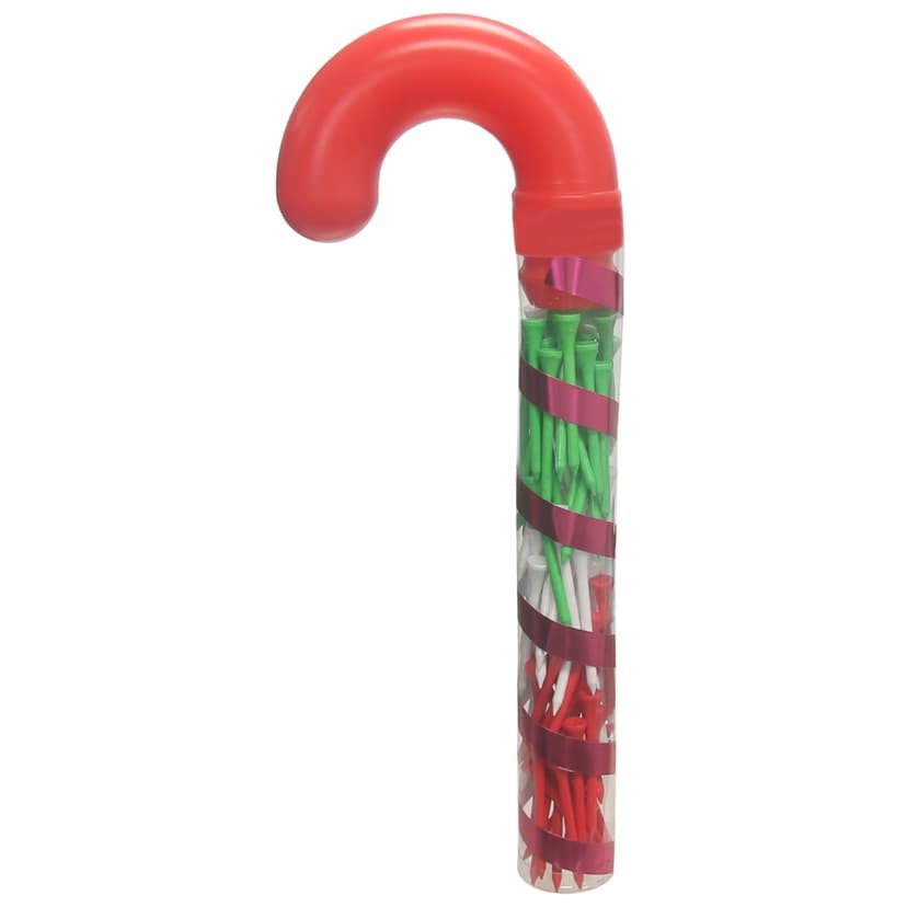 Golf Gifts & Gallery Holiday Candy Cane 75 Red/White/Green Wood Tees 2 3/4"