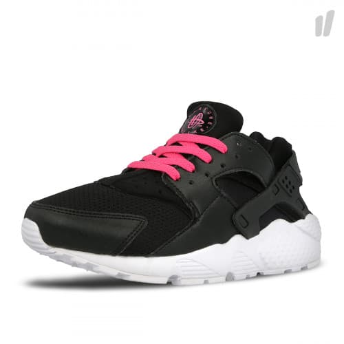 NEW Youth Nike Huarache Run Running Shoes Black / White / Pink Blast Sz 5Y