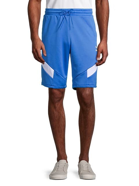 NEW Mens Puma Iconic MCS 10" Athletic Shorts Palace Blue / White Size Medium
