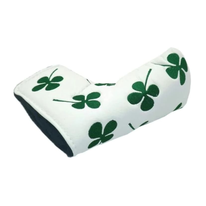 JP Lann Lucky White 4 Leaf Clover Blade Putter Headcover