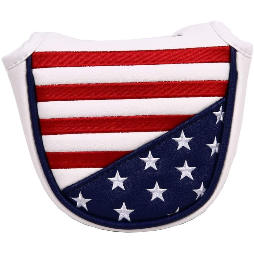 JP Lann USA Stars and Stripes Magnetic Mallet Putter Headcover