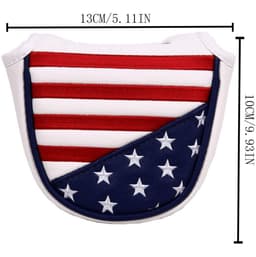 JP Lann USA Stars and Stripes Magnetic Mallet Putter Headcover