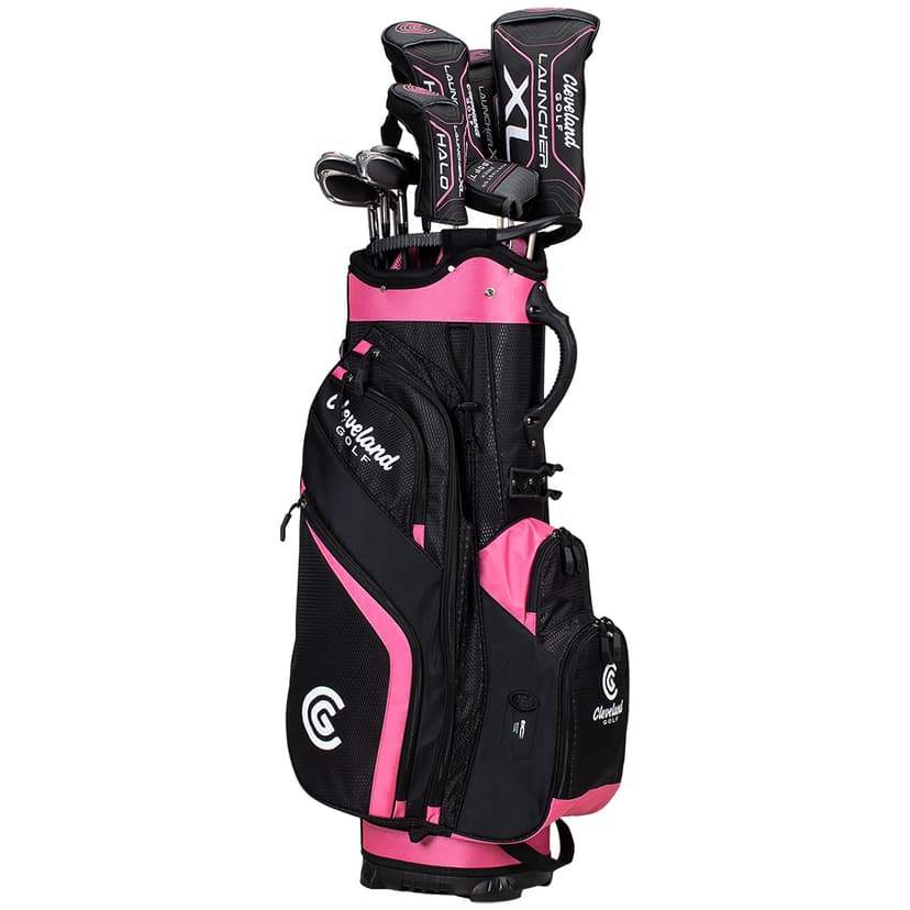 Lady Cleveland Golf Launcher XL Complete Set Driver, Irons, Bag Black/Pink