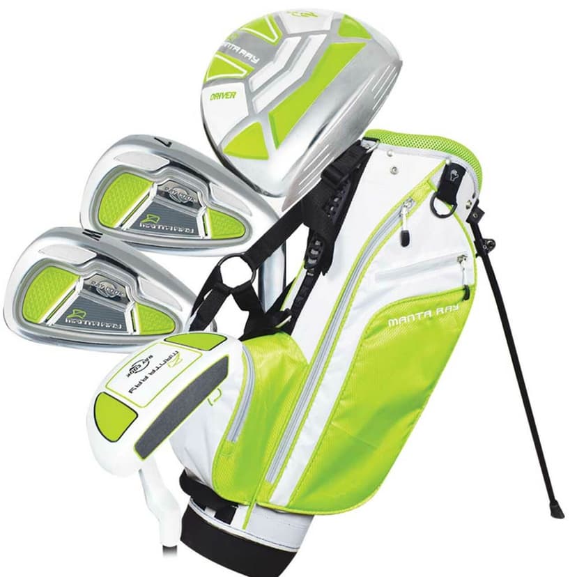 Ray Cook Manta Ray Junior 6 Piece Golf Set, Ages 6-8 (Lime/White)