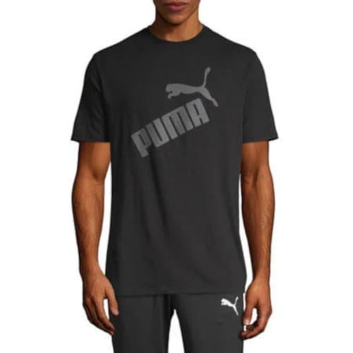 NEW Men's Puma Arrow Tee Puma Black / Castlerock Size Medium