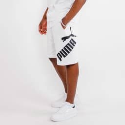NEW Mens Puma BIG LOGO Athletic Shorts Puma White / Dark Denim Size Large