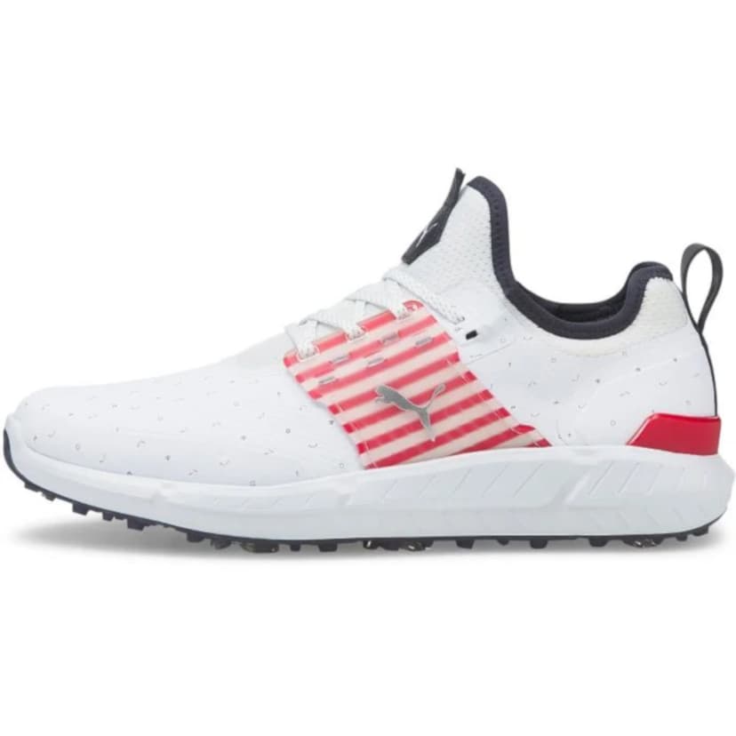 NEW Mens Puma LE Ignite Articulate Love H8 Golf Shoes White/Ski Patrol Sz 8 M