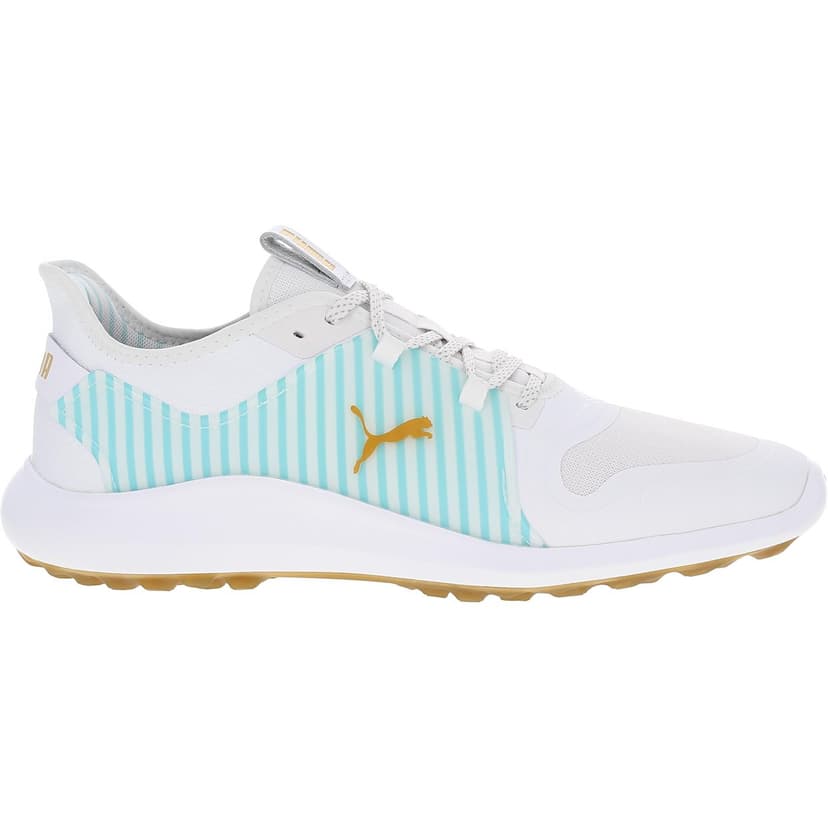 Mens Puma Ignite Fasten8 Seersucker Golf Shoes White / Blue Glow Sz 8 M