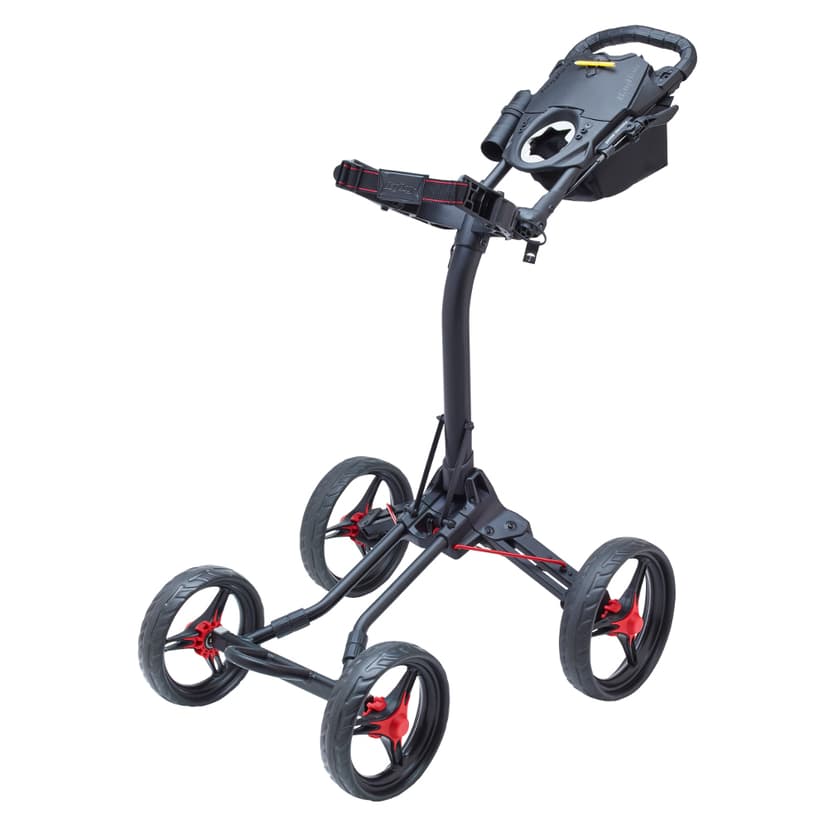 Bag Boy Quad XL Push Cart - Matte Black / Red