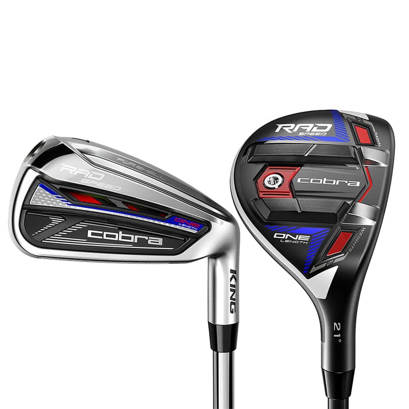 Cobra King RadSpeed One Length 3-PW+GW Hybrid Irons Recoil ESX Graphite Lite