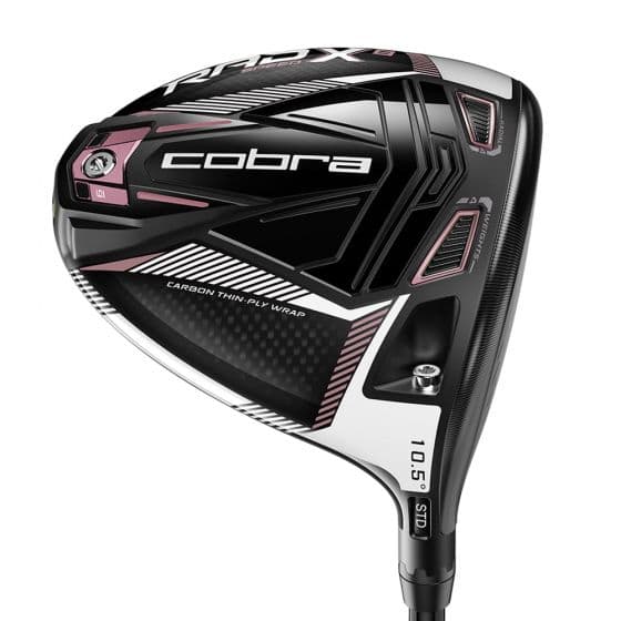 Lady's Cobra RadSpeed XB Black & Pink 10.5° Driver Evenflow Riptide CB Lady