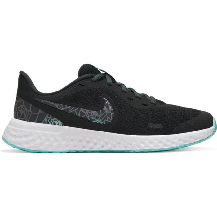 NEW Youth Nike Revolution 5 Rebel (GS) Running Shoes Black/Anthracite/Aqua 5Y