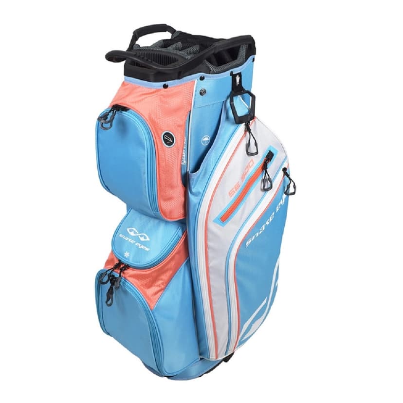 Snake Eyes SE 500 Ladies Cart Bag - Lt Blue / Coral / White