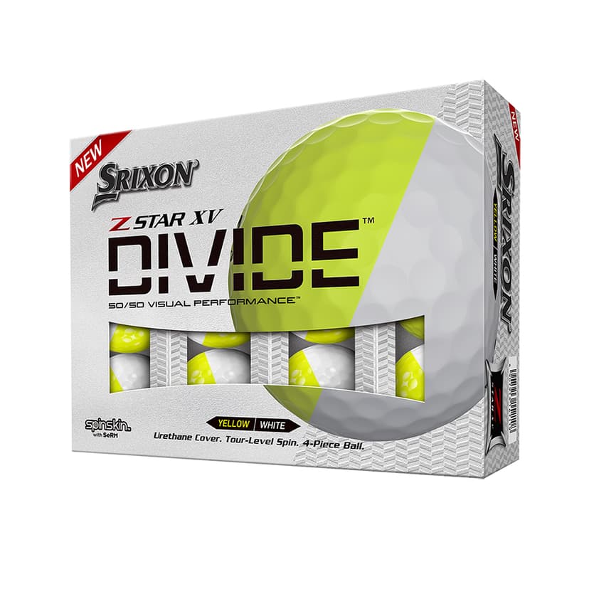 Srixon Z-Star XV Divide Golf Balls - White / Yellow 3 Dozen