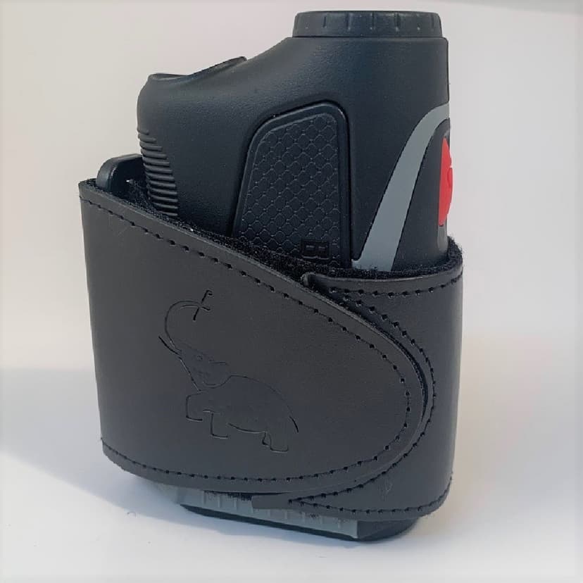 Monument Golf Leather Stick It Magnetic Rangefinder Strap  Black