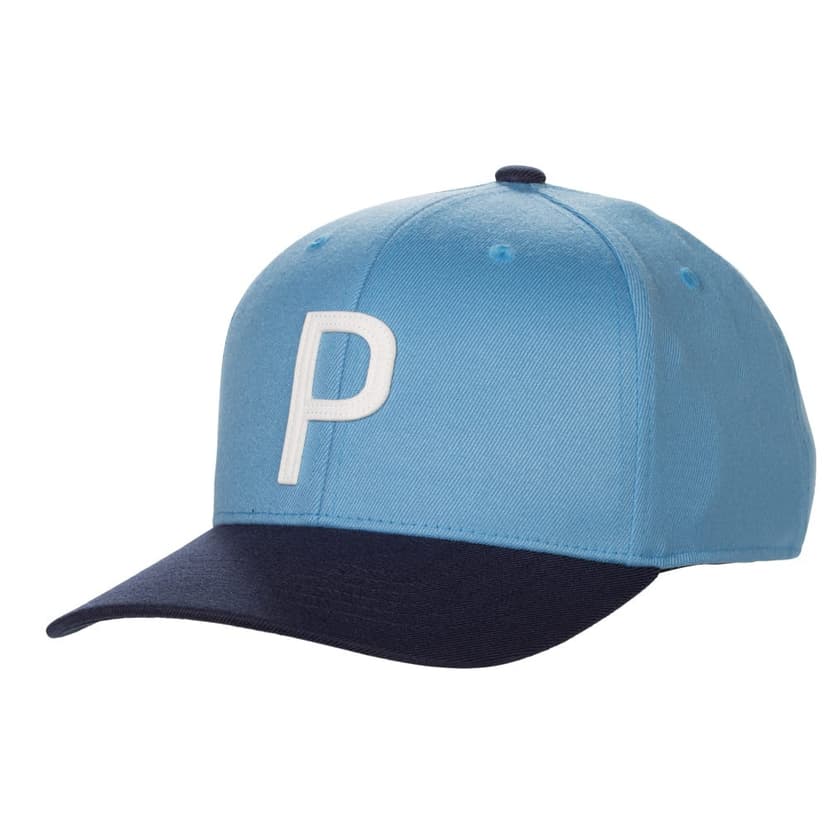 NEW Men's Puma Throwback P 110 Snapback Golf Hat Cap Adjustable Azure Blue