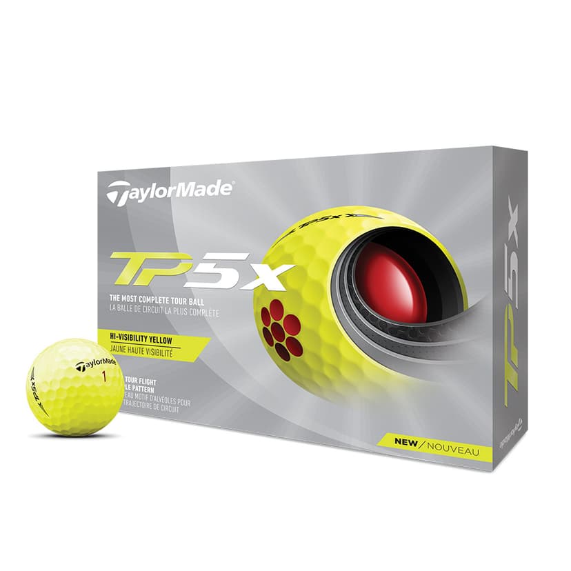TaylorMade TP5X Golf Balls Yellow - 1 Dozen