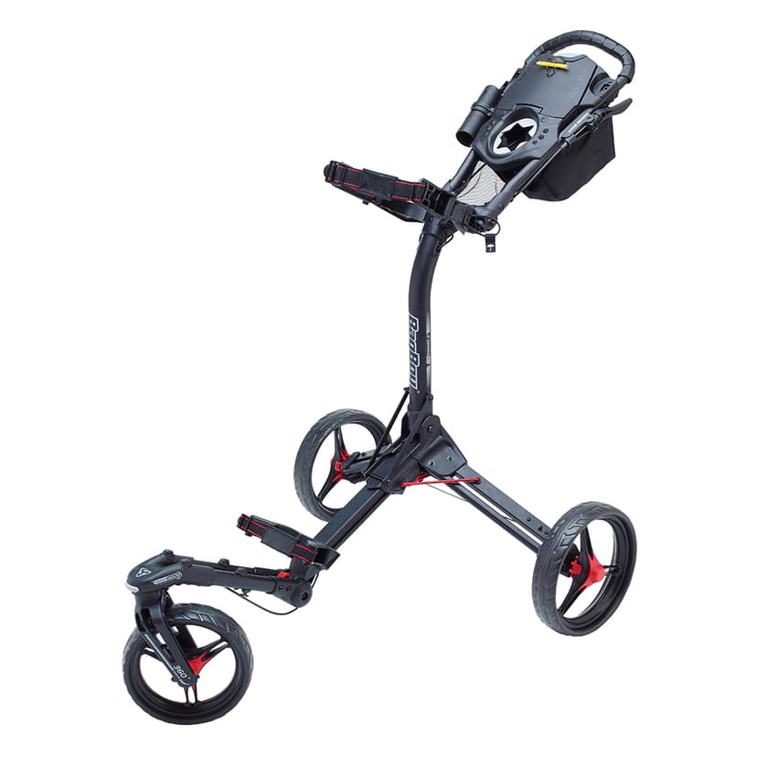 Bag Boy TriSwivel II Push Cart - Matte Black / Red